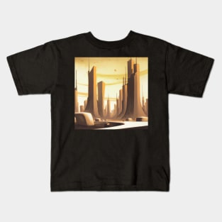 Retro futuristic City Kids T-Shirt